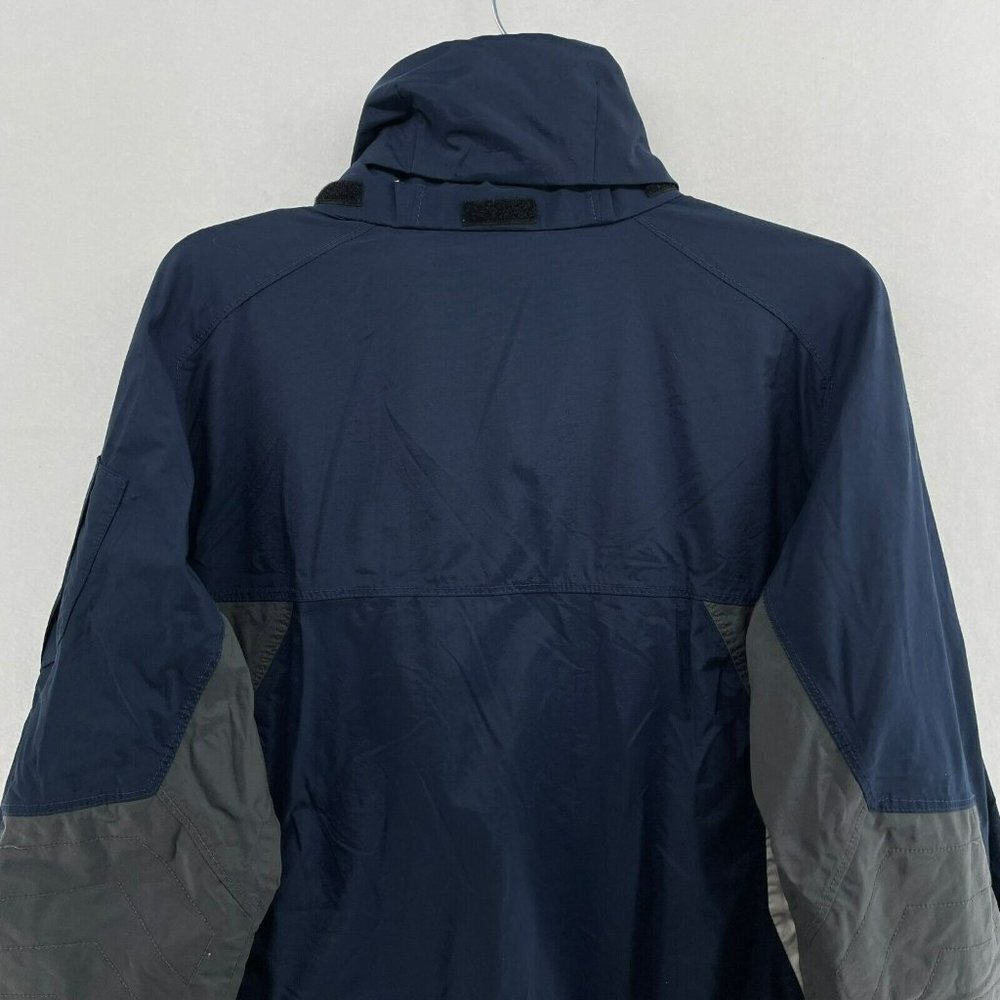 Columbia Navy Blue Gray White Kids Raincoat - Picture 6 of 10